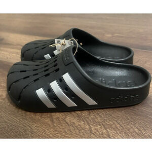 adidas Adilette Clog Core Black Silver Grey Unisex Size M6/W7 GZ5886